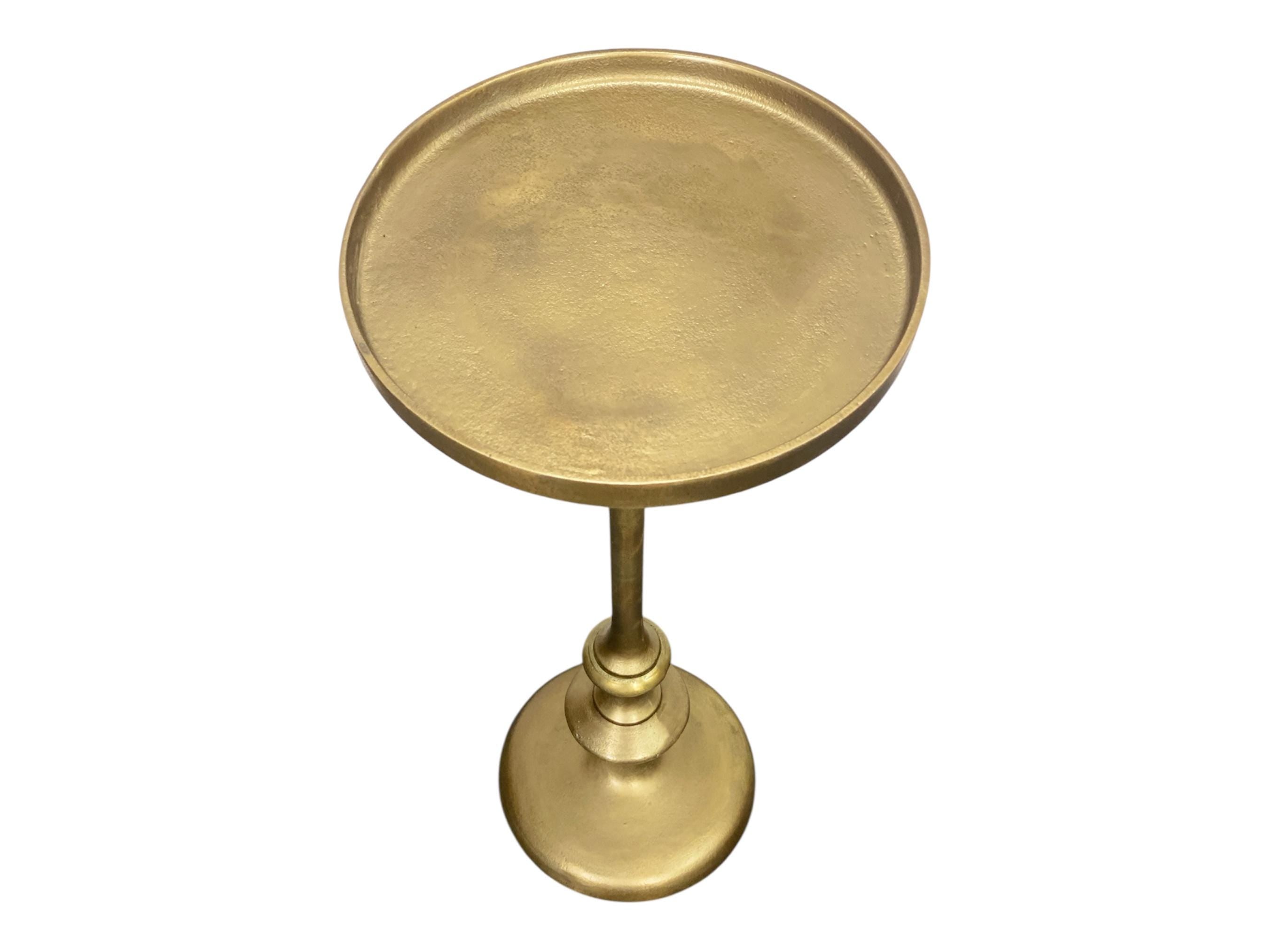 Handmade Brass Finish Aluminum Side Table | Modern Cocktail Table