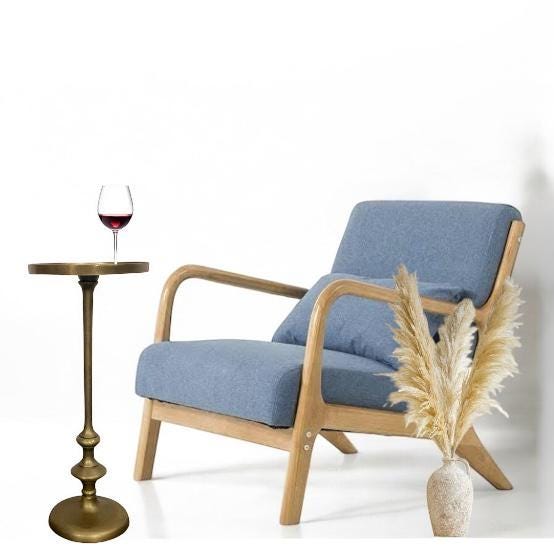 Handmade Brass Finish Aluminum Side Table | Modern Cocktail Table