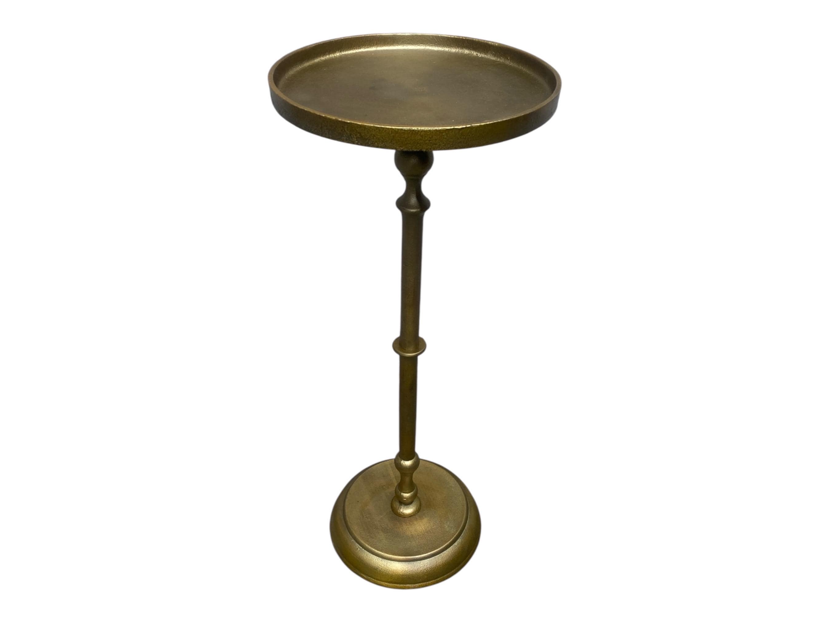 Handmade Cast Aluminum Side Table | European Luxe Accent Decor