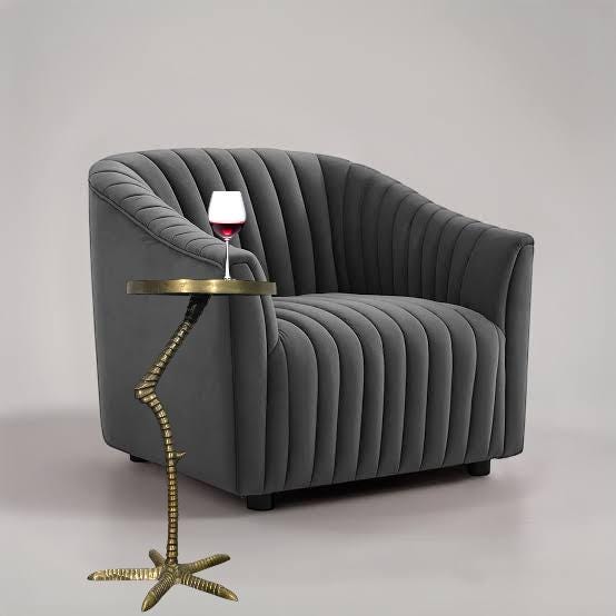 Handmade Aluminium Flamingo Side Table, Antique Brass Finish, Tropical Decor