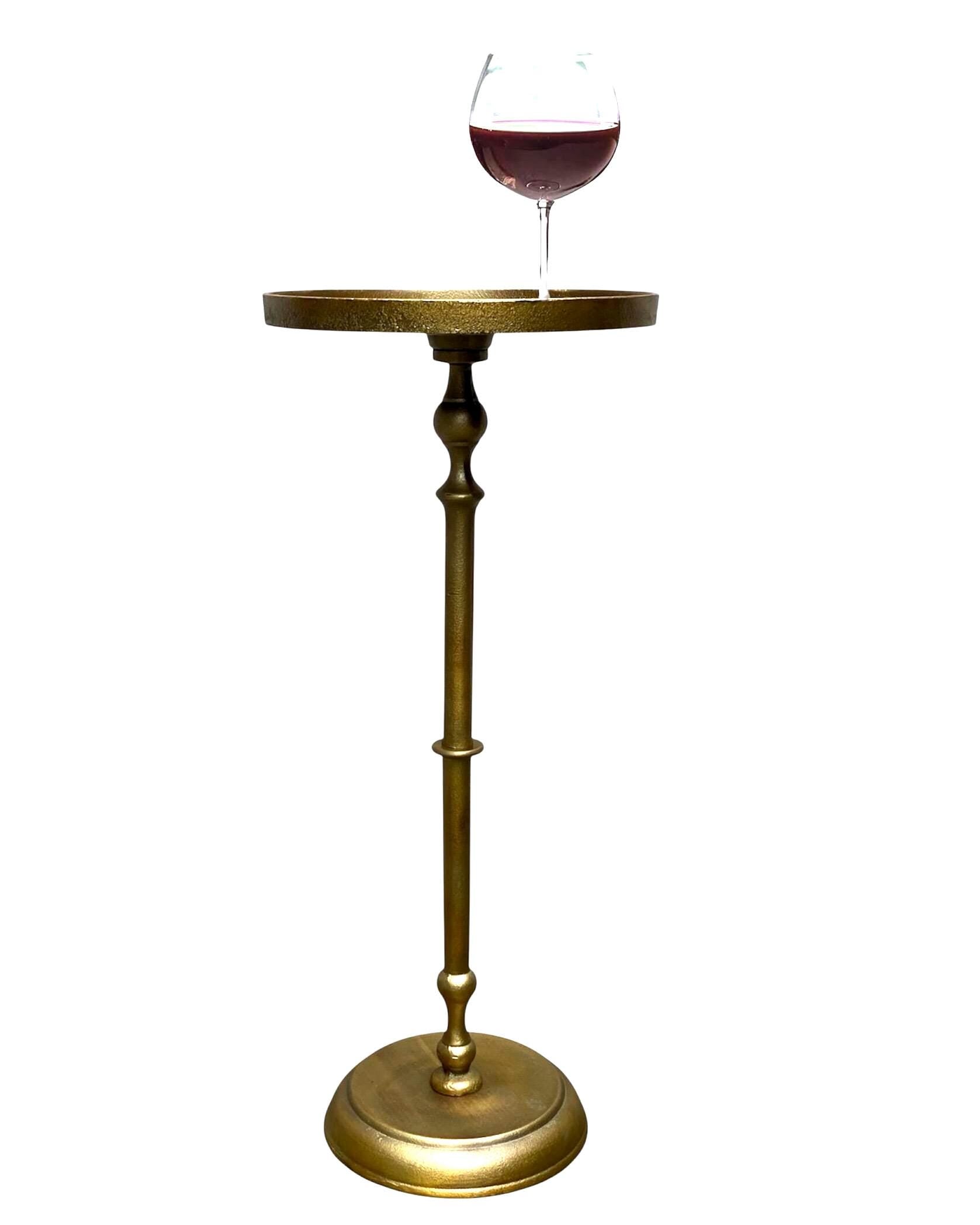 Handmade Cast Aluminum Side Table | European Luxe Accent Decor